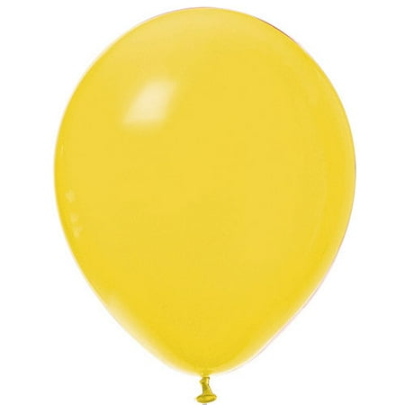 Shindigz 11" Yellow Birthday Balloons, 100 Count
