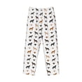 thumbnail image 6 of Uemuo Labrador Retriever Dog Pattern Men's Wide Leg Palazzo Lounge Pants with Pockets Light Weight Loose Comfy Casual Pajama Pants-Small, 6 of 9