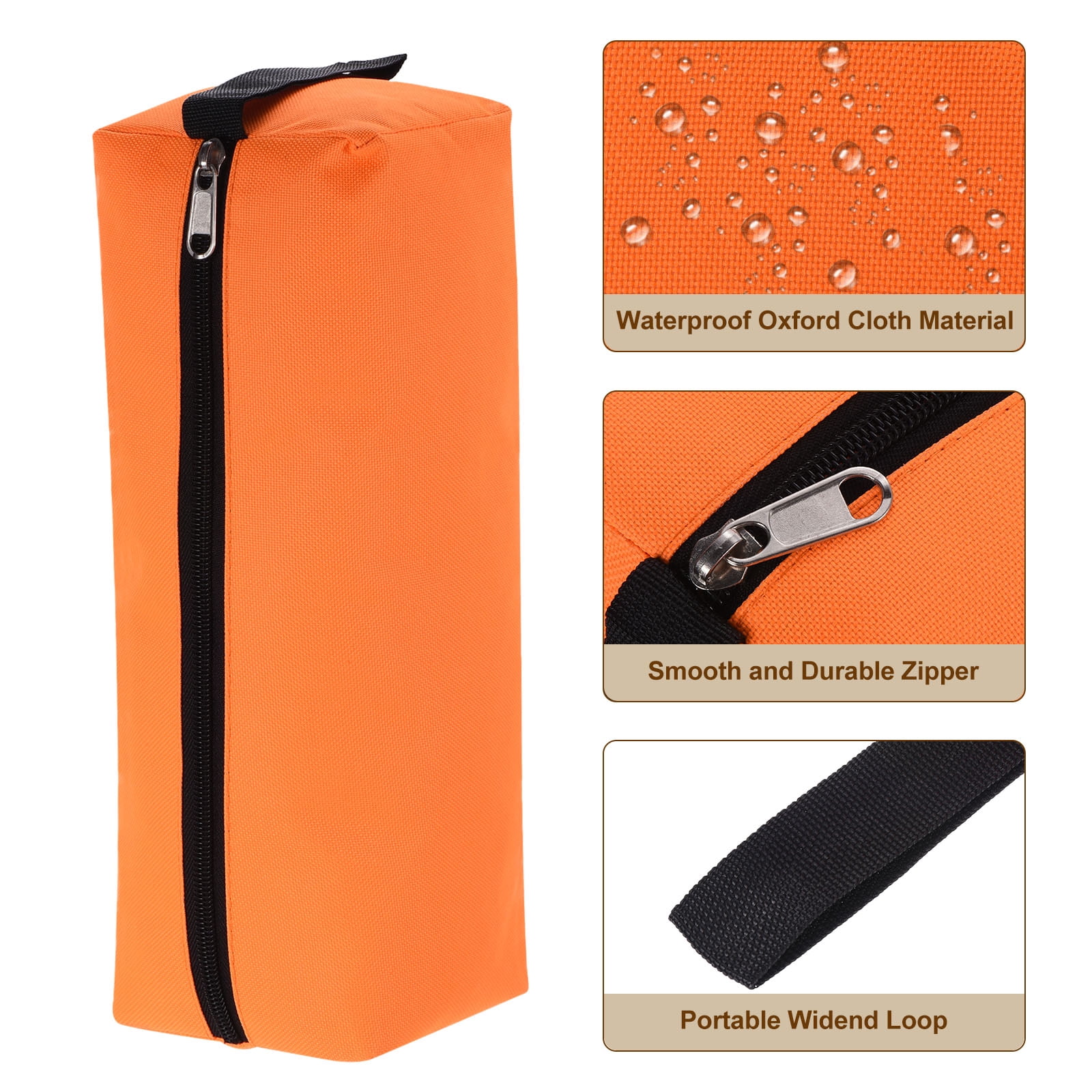 Uxcell Tool Bag Pouch Zipper, 10 Pcs Small Bags Canvas Tools Organizer(9.8" x 3.3")