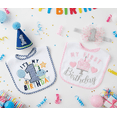 thumbnail image 2 of Baby Essentials Baby Boy 1st Birthday Bib and Party Hat Set – Blue Gingham “It’s My 1st Birthday” Design, Perfect for Photos & Gifts, 2 of 6