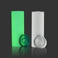 thumbnail image 5 of 20 oz Glow In The Dark Tumbler Straight Green Skinny Sublimation Stainless Steel, 5 of 6