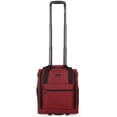 thumbnail image 2 of New York Xpress 16" Underseat Carry-on Luggage Lightweight Softside Rolling Suitcase with 2 Wheels, Burgundy - TA13, 2 of 10