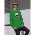 thumbnail image 2 of Toon Style Glass W Beverage Sweatshirt Men -Image by Shutterstock, Male Large, 2 of 4