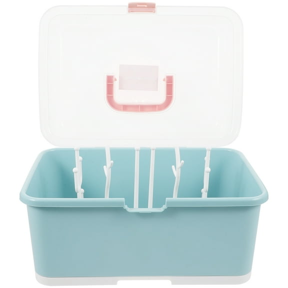 UPOUART Green Baby Bottle Drying Box with 1Pc Container Rack for Organized Bottle Storage