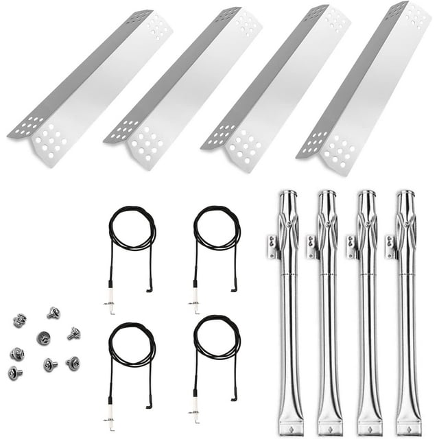Grisun Replacement Parts Kit for Home Depot Nexgrill 720-0830H, 720-0830D, 720-0783E, Kenmore 122.33492410 Members Mark720-0830F BHG720-0783H Cuisinart CGG-7400 Grill Burner Cover Heat Plate Igniter