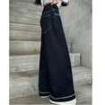 thumbnail image 4 of OSOLU Girls Denim Pants Straight Leg Jeans Cute Casual Comfortable Stretch Loose Fit Wide Leg Stylish Versatile Trousers, 4 of 6