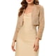 thumbnail image 1 of CHAQUETA CORTA DE FALSO PELO SIN CUELLO DE MANGA LARGA PARA MUJERES INSPIRADA CHIC XL CAQUI, 1 of 6