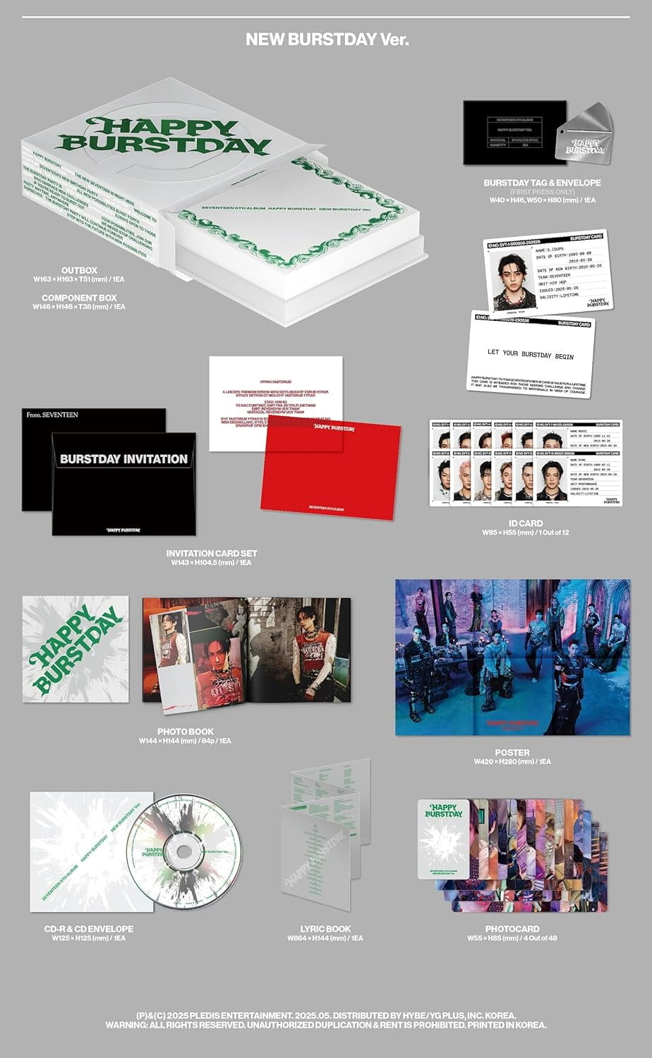 SEVENTEEN - [HAPPY BURSTDAY] 5th Album NEW BURSTDAY Version