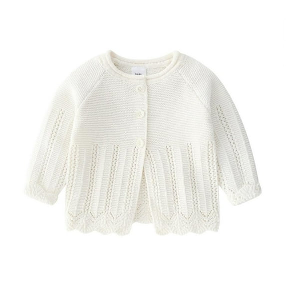 Esaierr Toddler Baby Girl Knitted Cardigan Kids Long Sleeve Casual Sweaters Tops Jacket for 6M-2T