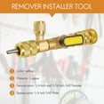 thumbnail image 3 of R410A R22 Valve Core Remover Installer Tool with Dual Size SAE 1/4 & 5/16 Port for R404A R407C R134A R12 R32 HVAC System, 3 of 8