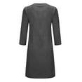 thumbnail image 4 of Robes pour Femmes Robe Décontractée à Manches Longues Couleur Unie Pull Ample Noir L, 4 of 5