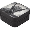 thumbnail image 2 of GZHJMY Jewelry Box Highland Cow Personalized Jewelry Box - Travel Portable Jewelry Case for Ring, Pendant, Earring, Necklace, Bracelet for Necklace Bracelet Earrings Rings, 2 of 7