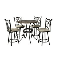 Hazelwood Home 5 Piece Pub Table Set by Home Source Industries