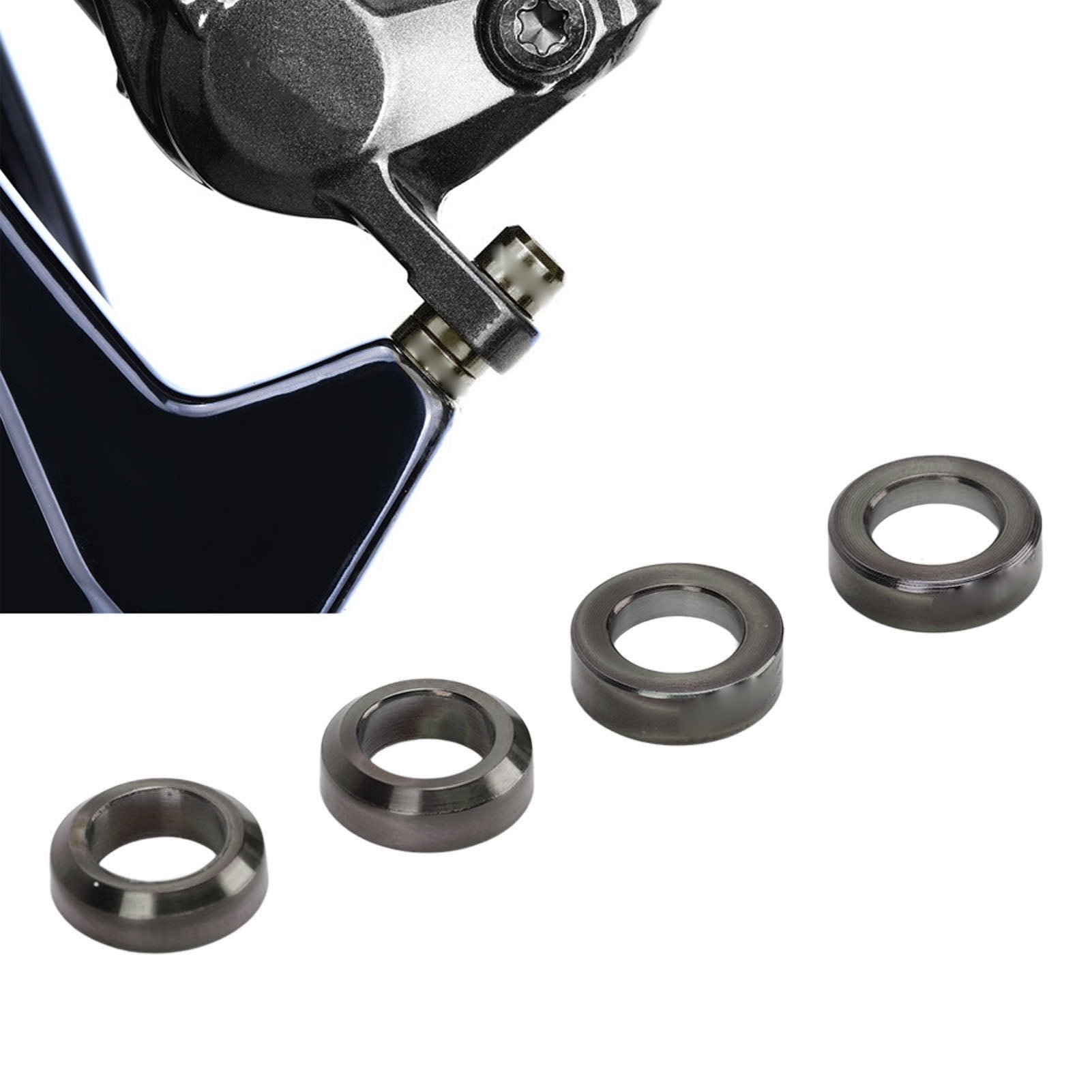 Bike Brake Caliper Spacer 4pcs Mountain Bike Brake Caliper Washer For Mountain Bike Black Walmart