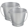 thumbnail image 6 of REACHISE 2 Metal Buckets w/ Handle for Plants, Fireplace & More, 6 of 8