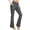 A-Dark Gray878, variant on Women's Cross Waist Bootcut Pants Side Pocket Slim Active Gym Trousers