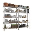 thumbnail image 3 of Tcbosik 5 Tier Storage Shelves in Chrome Finish, 1500LBS Heavy Duty Metal Shelving Unit, Upgraded Adjustable Garage Storage Organizer for Pantry Rack, 57.87"L x 13.78"W x 70.87"H, 3 of 6