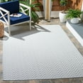 thumbnail image 2 of SAFAVIEH Martha Stewart Elana Chevron Machine Washable Indoor/Outdoor Area Rug, Grey/Cream, 5'5" x 7'7", 2 of 13