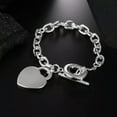 thumbnail image 5 of RSAMD Fine 925 sterling Silver Charms Heart card Bracelets for Women fashion jewelry-Cuff, 5 of 9