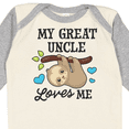 thumbnail image 4 of Inktastic My Great Uncle Loves Me with Sloth and Hearts Boys or Girls Long Sleeve Baby Bodysuit, 4 of 5