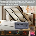 thumbnail image 3 of Kidkapers Beige Queen Storage Bed - Lift-Up Bed with USB Ports, Bluetooth Audio, Modern Upholstered Design, Hydraulic Storage, 3 of 5