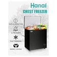 Chest Freezer 5.0 Cu.Ft Black Compact Freezer, Manual Defrost Deep