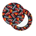 thumbnail image 2 of Susaid Fire Rescue With Red Helmet And Truck Print Elastic Bar Stool Cover Personalized Washable Stool Cover for Barbershop Home Bar Kitchen-13 inch, 2 of 7