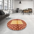 thumbnail image 3 of Ahgly Company Indoor Square Abstract Orange Abstract Area Rugs, 8' Square, 3 of 6
