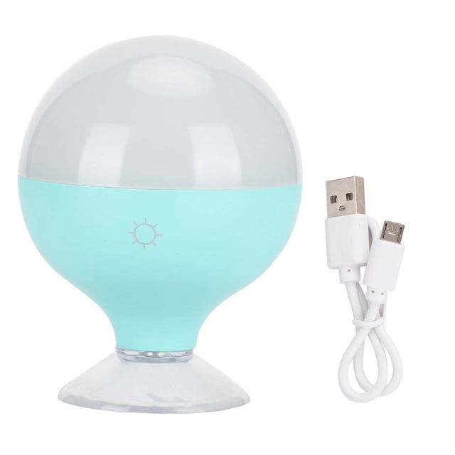 Bombilla LED de maquillaje con colores de luz ajustables, recargable, tipo succión, color verde