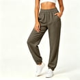 thumbnail image 5 of JOANKDMI Athletic Pants for Women Joggers Comfy Elastic Waistband Slim Tapered Fit with Deep Side Pockets Cuffed Ankle Soft French Terry for Gym Running Track Pants, 5 of 7