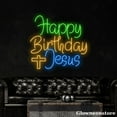 thumbnail image 4 of Glowneon Happy Birthday Jesus Neon Sign, Happy Birthday Led Sign, Cross LED Light, Christmas Décor, 4 of 5