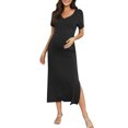 thumbnail image 1 of zttd Robe de Maternité d'Été pour Femmes Manches Courtes Robe de Nuit d'Allaitement, 1 of 5