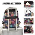 thumbnail image 3 of FORMRS Mini Backpack Purse for Women Travel Daypack Casual Shoulder Bag, Blue Vibrant Leaves Pattern, 3 of 7