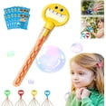 thumbnail image 1 of Baguette à Bulles à 5 Griffes, Baguette à Bulles à Griffes, Bâton Magique à Bulles Sourire à 5 Griffes, Baguette à Bulles Visage Souriant à 32 Trous avec Cinq Griffes, Baguette à Bulles Sourire Baguette à Bulles, Riche en Bulles (Jaune), 1 of 7