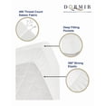 thumbnail image 4 of Dormir Fine Linen 100% Cotton King Sheets Set, 400 Thread Count Sateen, 4 Piece Sheets Set, Color White, 4 of 7
