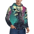 thumbnail image 2 of Haiem Cartoon Art Skull Patterned Men's Hoodie with Kangaroo Pocket - Ideal Pullover Sweatshirt for Daily Wear, Travel, and Home-4X-Large, 2 of 7