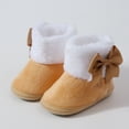 thumbnail image 2 of Dmsael Baby Girl Boots Infant Snow Boots Premium Soft Sole Anti-Slip Warm Winter Prewalker Toddler Boots Khaki,5, 2 of 7