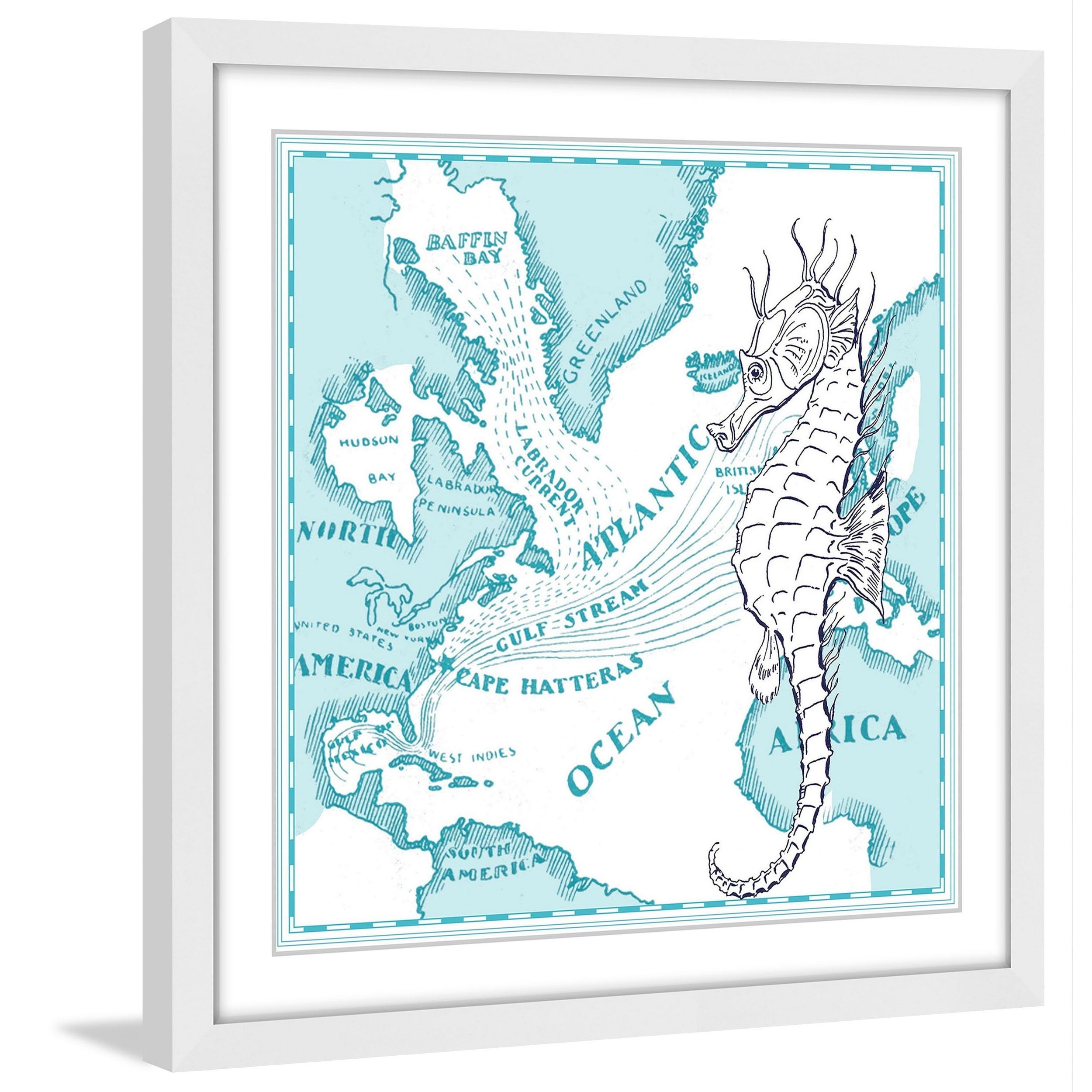 "Seahorse" Framed Painting Print