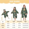 thumbnail image 4 of FORMRS Wearable Blanket Hoodie with Sleeves for Kids Cozy Flannel Sweatshirt, Green Christmas Trees, 4 of 7