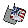 thumbnail image 2 of Caroline's Treasures French Bulldog Black White Patriotic Pair of Pot Holders, 2 of 2