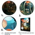 thumbnail image 3 of Designart "Pastoral Beauty with Luminescent Jellyfish I" Animals Floater Framed Canvas Print, 3 of 7