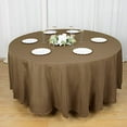 thumbnail image 2 of BalsaCircle 108" Round Polyester Tablecloth Wedding Table Linens Taupe, 2 of 8