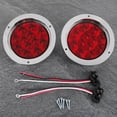 thumbnail image 4 of Stop 2PCS 4 Pulgadas 12LED Luces De Freno Traseras De Camión Lámpara De Señal De Trasera Roja Redonda 12V, 4 of 7