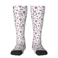 thumbnail image 2 of Lsque Lavender Flowers Printed Crew Socks Men's Women's LightWeight Thin Casual Calf Socks ,Knee High Socks,Cotton Socks, 2 of 9