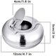 thumbnail image 2 of Cenicero redondo moderno de acero inoxidable, con tapa resistente al viento, portátil, reutilizable, para uso en exteriores o interiores, 2 of 5