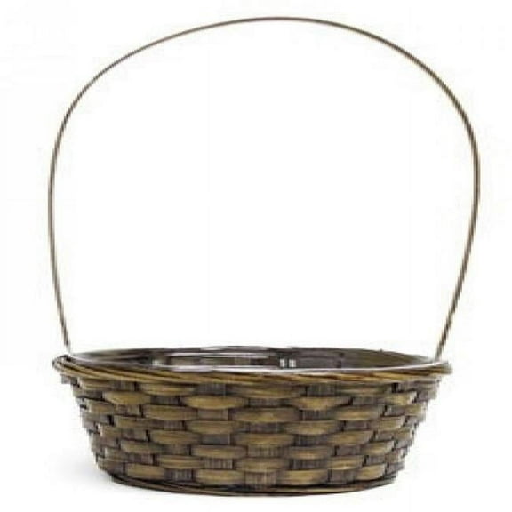 MDR Trading AI-4520GB-Q04 Bamboo Woven Long Handled Basket, Brown - Set of 4