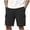 Z74 Black, variant on Mens Textured Quilted Cargo Shorts Elastic Waist Drawstring Casual Streetwear Summer Shorts with Multi Pockets White,S