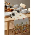 thumbnail image 3 of Table Runners 72 Inches Long Dress Scarves, Fall Pumpkin Farmhouse Kitchen/Dining Table Runner, Coffee Tablerunners, Vintage Rugby Pumpkin Sunflower Maple Leaf 13x72 Inch, 3 of 7
