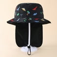 thumbnail image 2 of Byoo UPF 50+ Neck Flap Hat for Toddler Boys Embroidered Dino Print Outdoor Hiking Sun Hats, 2 of 6