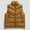 Khaki, variant on Mens Quilted Winter Puffer Vest, Stand Collar Thermal Solid Outdoors Sleeveless Jacket for Men Workwear Black L